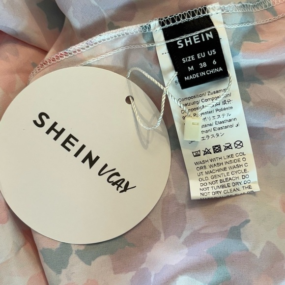 SHEIN Floral Print Cutout Dress, NWT, Size Medium - Picture 9 of 9